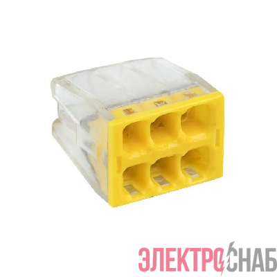 Клемма строительно-монтажная СМК 2273-246 6-проводная 0.5-2.5кв.мм с пастой (уп.50шт) PROxima EKF plc-smk-2273-246