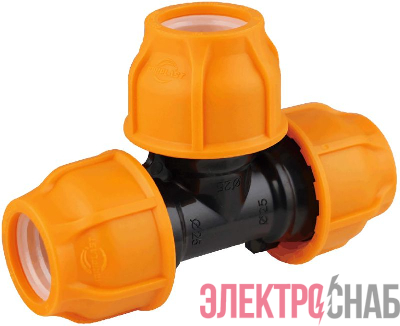 Тройник для гофрированных двустен. труб 90град. d75 DKC 020075