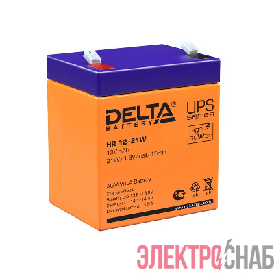 Аккумулятор UPS 12В 5А.ч HR 12-21 W Delta 4614010630002