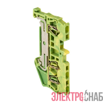Колодка клеммная ST-1.5 3 вывода земля пружинная EKF plc-jxb-st-1.5-3-pen