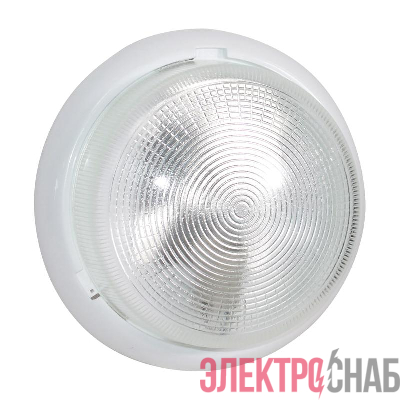 Светильник НБО 23-100-001 &quot;Раунд&quot; 1х100Вт E27 IP44 d240 корпус бел. Элетех 1005500569