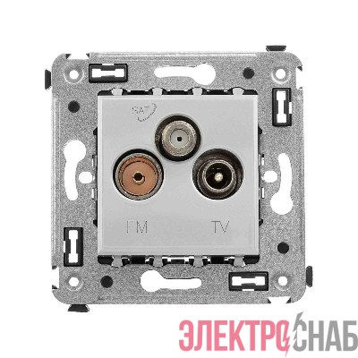 Розетка телевизионная TV/FM/SAT СП Avanti "Закаленная сталь" DKC 4404533