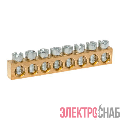 Шина PEN "ноль-земля" (6х9мм) 8 отв. для щитов Nova Unix Unix65 EKF nv-k8