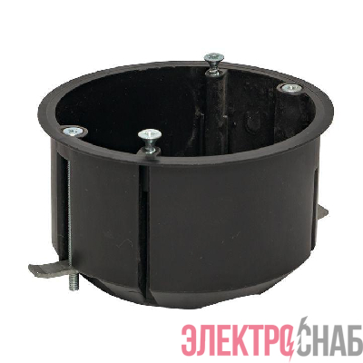 Коробка установочная КМП-020-009 для полых стен 80х45 полипропилен метал. лапки IP30 черн. EKF plc-kmp-020-009