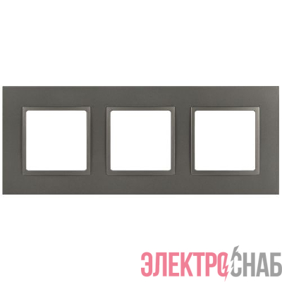 Рамка 3-м Elegance 14-5013-16 Classic для розеток и выключателей титан Эра Б0065827