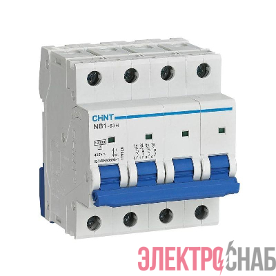 Выключатель автоматический модульный 4п C 32А 10кА NB1-63H (R) CHINT 179915