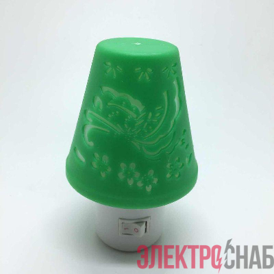 Светильник светодиодный NL-194 "Светильник зеленый" 220В ночник с выкл. Camelion 12910