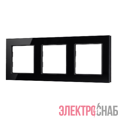 Рамка стеклянная FRM-GLARE-GS-3-BK Arlight 043800