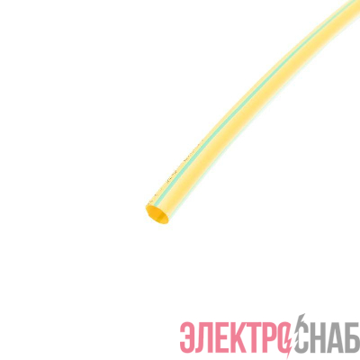 Трубка термоусадочная ТУТ нг 6.0/3.0 желт./зел. 1м Rexant 20-6007