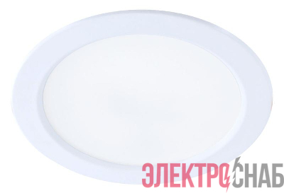 Светильник светодиодный Downlight 12Вт 180-265В 6400К кругл. панель бел. КОСМОС KDownL12W6400K