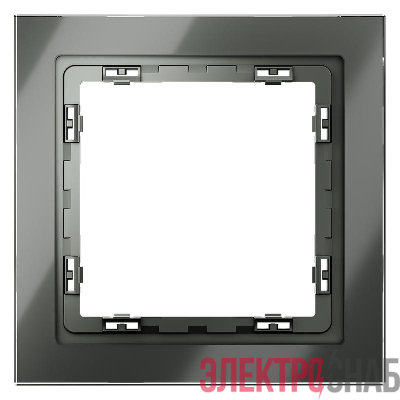 Рамка 1-м. S70 стеклян. титан Voltum VLS110106