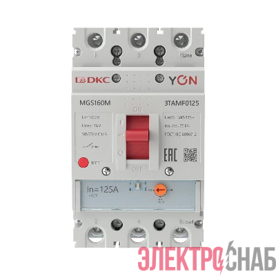 Выключатель автоматический MGS160 3P 100-125A 25kA YON MGS160M-3TAMF0125