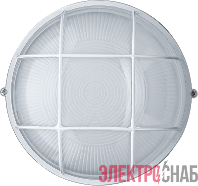 Светильник ЛОН 94 807 NBL-R2-100-E27/WH 1х100Вт E27 IP54 (аналог НПБ 1102 бел. круг с решеткой 100Вт) Navigator 94807