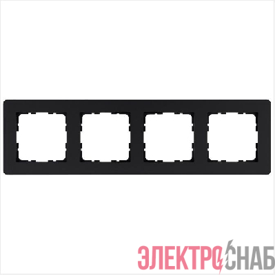 Рамка 4-м G-Flex черн. матов. soft touch Jasmart G1104PB