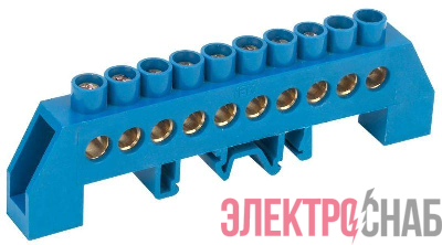 Шина нулевая в комб. DIN-изол. &quot;Стойка&quot; ШНИ-8х12-10-КС-С IEK YNN10-812-10DP-K07
