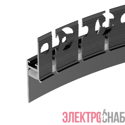Профиль PLINTUS-FANTOM-BENT-H20-SIDE-2000 BLACK L2000 алюм. Arlight 043673(1)