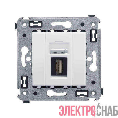 Розетка USB 2.0 1-м СП Avanti "Белое облако" тип А-А DKC 4400403