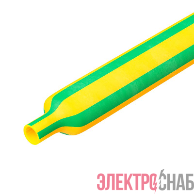 Трубка термоусаживаемая самозатухающая в рул. 6/2мм желт./зел. 3:1 DKC TN3RL301R60YGN
