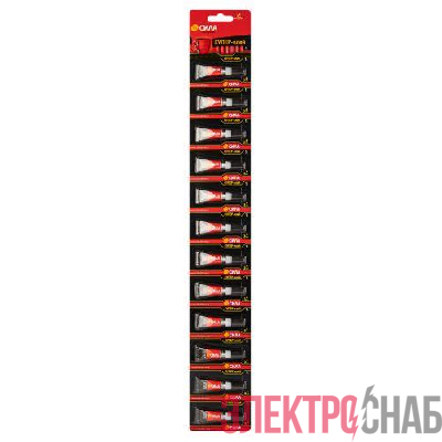 Супер-клей 1г SSBL12-1 BL-12 (блист.12шт) СИЛА Б0034921