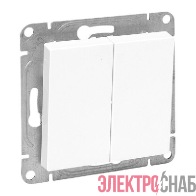 Выключатель перекрестный 2-кл. СП Эпика механизм бел. EKF UP1-SWW-22