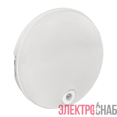 Светильник светодиодный ЖКХ ДПО-2100 12Вт 4000К IP65 круг с инфракрасным датчиком движения LUMA EKF BKL-2100DI-R-12-4000