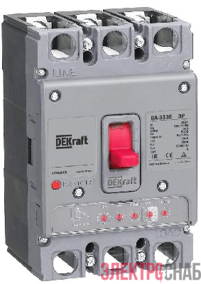 Выключатель автоматический 3п 125А 50кА ВА-333E электрон. расцеп. DEKraft 22500DEK