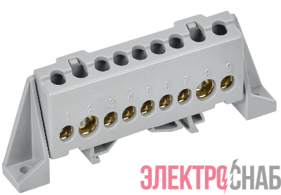 Шина L "фаза" в комб. изол. "Стойка" 8х12-9-Ср TEKFOR IEK TF-NN20-09-DP-K03