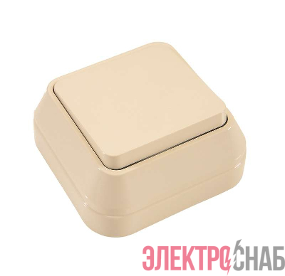 Выключатель 1-кл. ОП 10А IP20 крем. Makel 45201