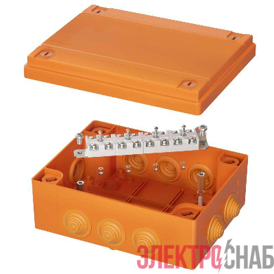 Коробка пластиковая FS с кабельными вводами и клеммниками IP55 150х110х70мм 12р 450V 6A 4кв.мм DKC FSB211204
