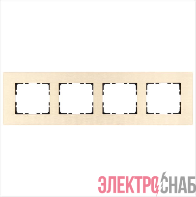 Рамка 4-м G-Metal метал. алюм. шампань Champagne Gold Jasmart G1004AG