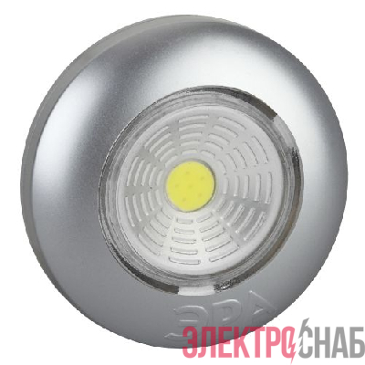 Фонарь SB-503 NEW пушлайт "Аврора" COB 3хAAA серебр. ЭРА Б0031042