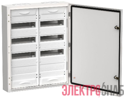 Корпус металлический ЩРн-96 (2х48) 710х570х140 IP54 бел. (одна дверь) TITAN 5 IEK TI5-50-N-2X048-54