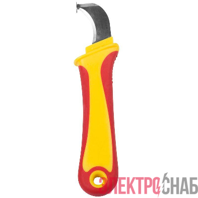 Нож монтажника нержавеющая сталь с "пяткой" Rexant 12-4935
