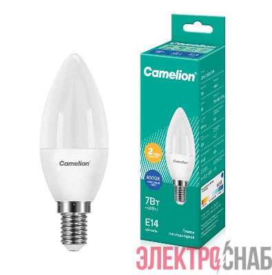 Лампа светодиодная LED7-C35/865/E14 7Вт 220В Camelion 12648