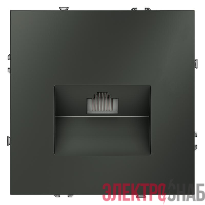 Розетка компьютерная 1-м СП S70 RJ45 кат.6 механизм титан Voltum VLS060106