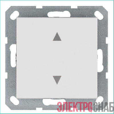 Выключатель для жалюзи 1-кл. 10А IP20 механизм бел. глянцевый Jasmart G3018W