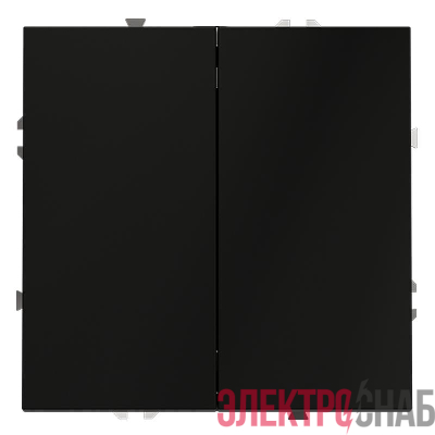 Выключатель 2-кл. СП S70 10А механизм черн. матов. Voltum VLS020108