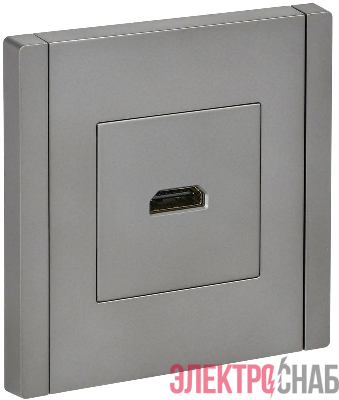 Розетка HDMI FORTE&PIANO FP540 сталь IEK FP-H10-K46