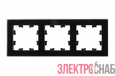 Рамка 3-м AtlasDesign Nature стекло черн. SE ATN321003