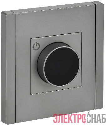 Термостат электронный FORTE&PIANO FP552 с индикацией сталь IEK FP-RT11-K46