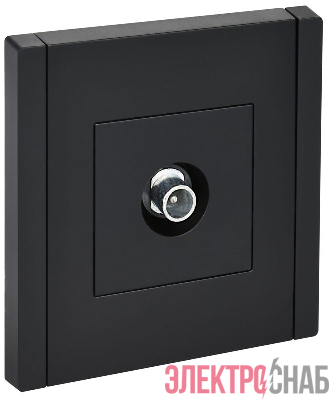 Розетка TV проходная FORTE&PIANO FP129 черн. IEK FP-A10-P-K02