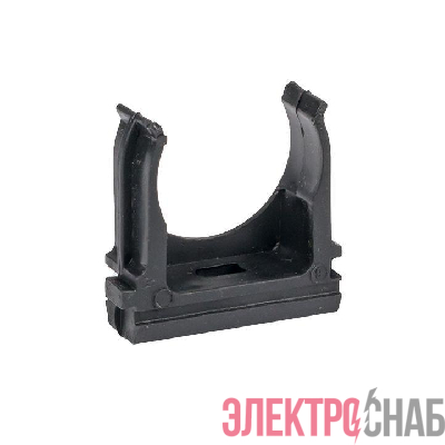 Держатель для труб (клипса) d25мм черн. (уп.10шт) Plast EKF derj-z-25b