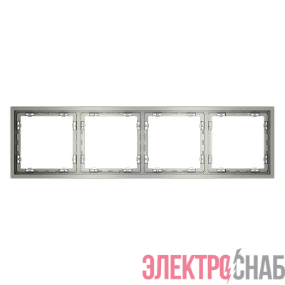 Рамка 4-м S70 пластик. сталь Voltum VLS100405