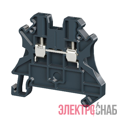 Клемма проходная винтовой зажим 2 точки подключения 2.5кв.мм черн. DKC TUR-2.5R-BK