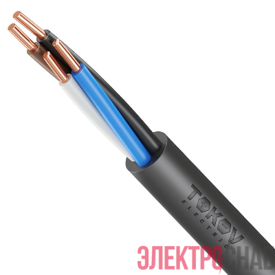 Кабель TOKOV ELECTRIC ВВГнг(А)-LS 4х10 ОК (N) 0.66кВ (м) УТ000028406