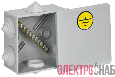 Коробка КУП КМ41360 85х85х40 IP44 6 вводов (7035) IEK UKO21-085-085-040-K41-44U