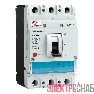 Выключатель автоматический 3п 32А 50кА AV POWER-1/3 ETU2.0 AVERES EKF mccb-13-32-2.0-av