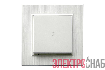 Выключатель проходной 1-клав. Karea LINE STAR жемчуж. Makel 86100005