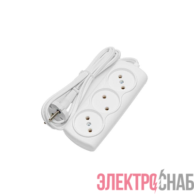 Удлинитель 3х1.5 6А 6А 1300Вт ШВВП2х0.75 модель Р16-010 Si Volsten 13583