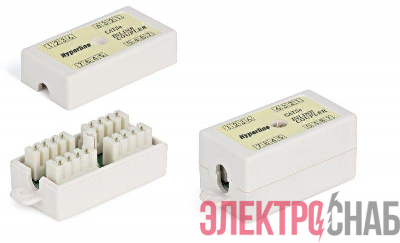 Адаптер проходной (coupler) Dual IDC 4 пары кат.5E CA-IDC-C5e-WH Hyperline 23533